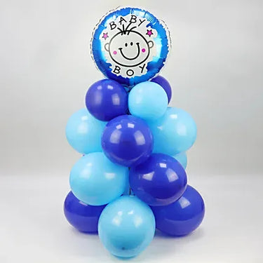Baby Boy Balloon Pillar, Adorable Celebration, Light Blue Balloons, Dark Blue Balloons, Buy Baby Boy Balloon Pillar Online